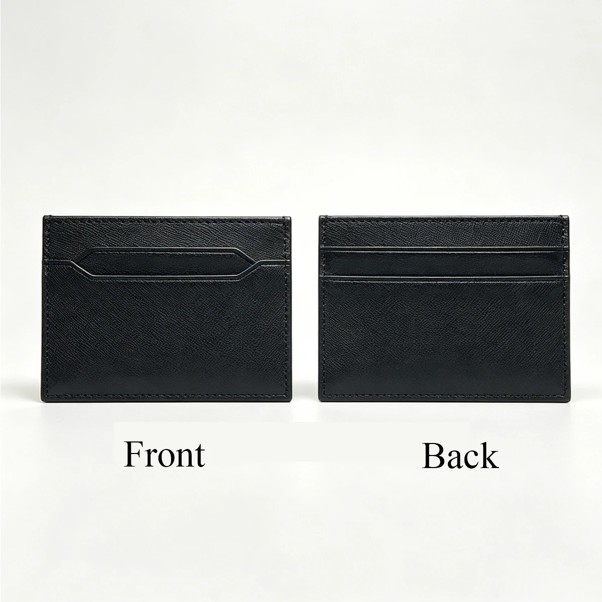 Sleek Saffiano Leather Minimalist Card Wallet