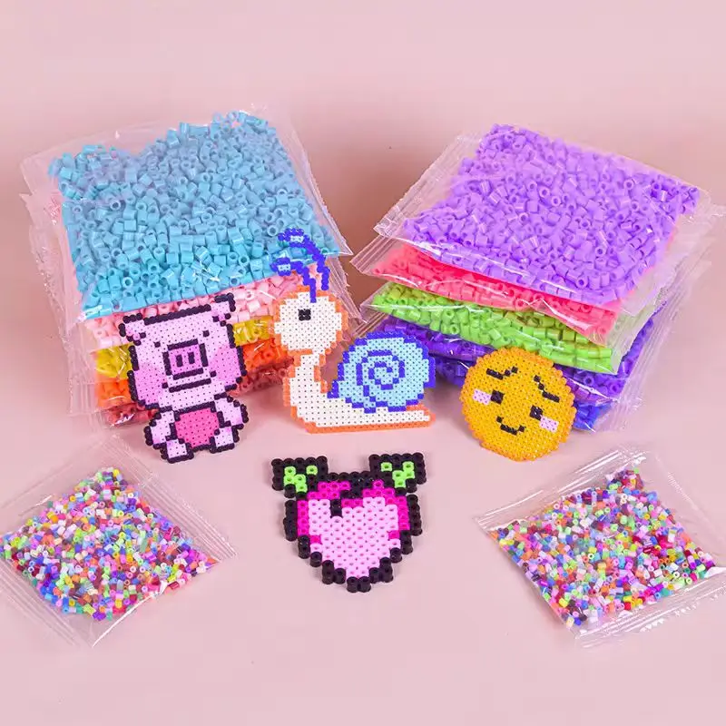 새로운 색상 5mm 1000pcs 아이언 비즈 어린이용 하마 비즈 퓨즈 비즈 Diy 퍼즐 미디 펄러 비즈 품질 선물