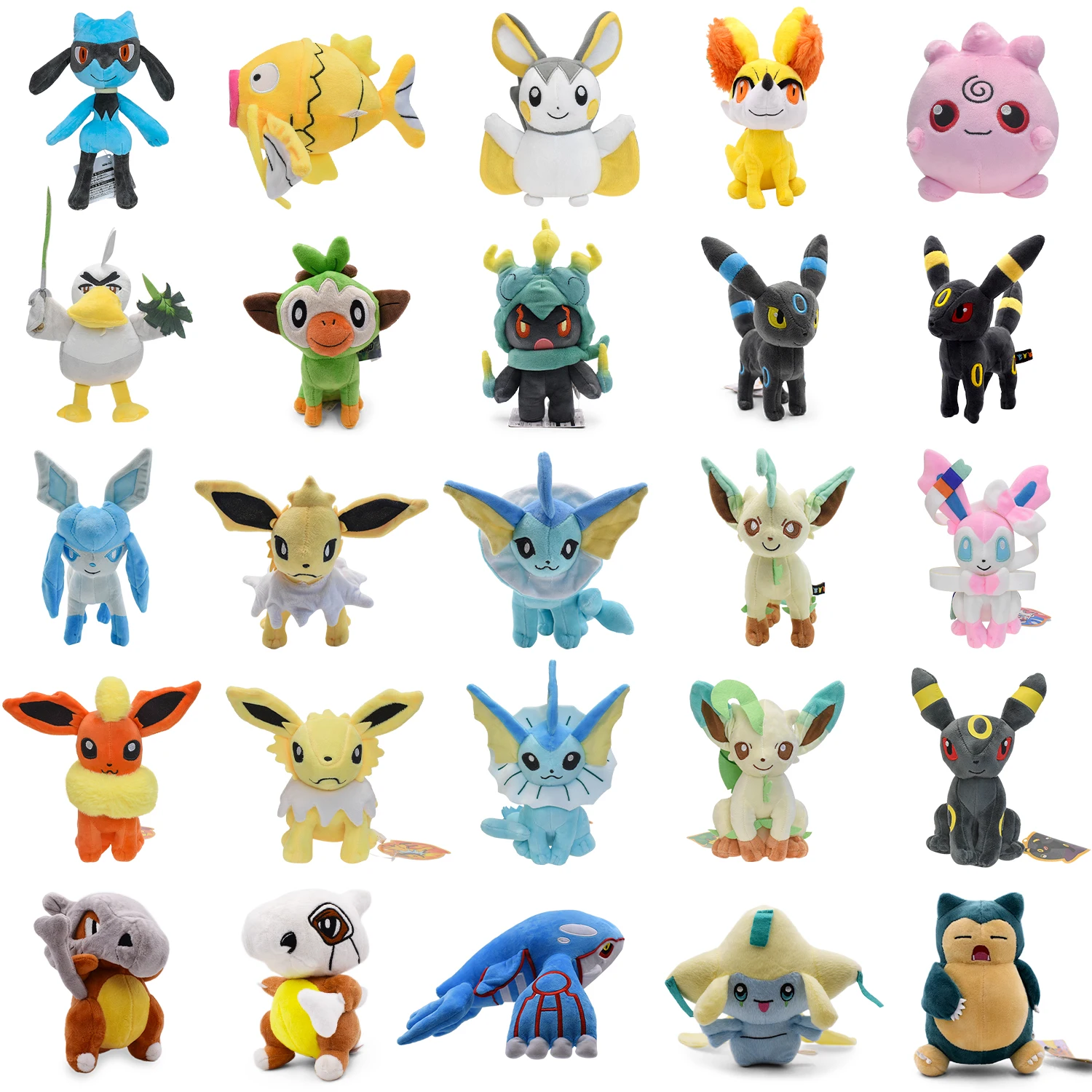 26 Stili Pokemon Peluche Riolu Peluche Carino Magikarp Ematta Fennekin Sirfete'D Lucido Marshadow Kyogre Snorlax Bambola Di Pezza