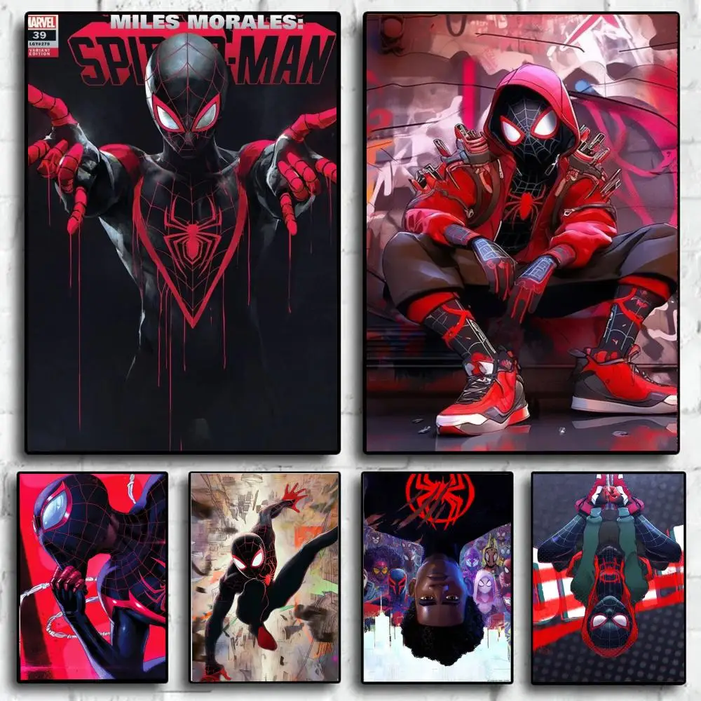 Spider-Man-Miles-Morales-Spiderman-Poster-Paper-Print-Home-Living-Room ...