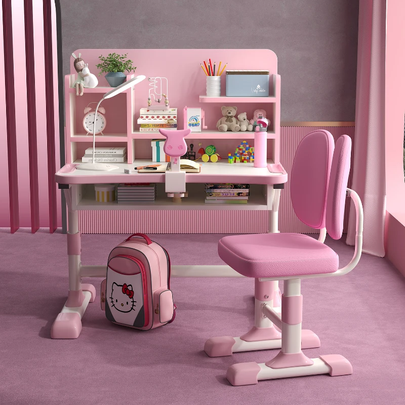 

AOLIVIYA Official New Study Table Children's Desk and Chair Set Multi-Functional Home School Desk and Chair Elementary School St