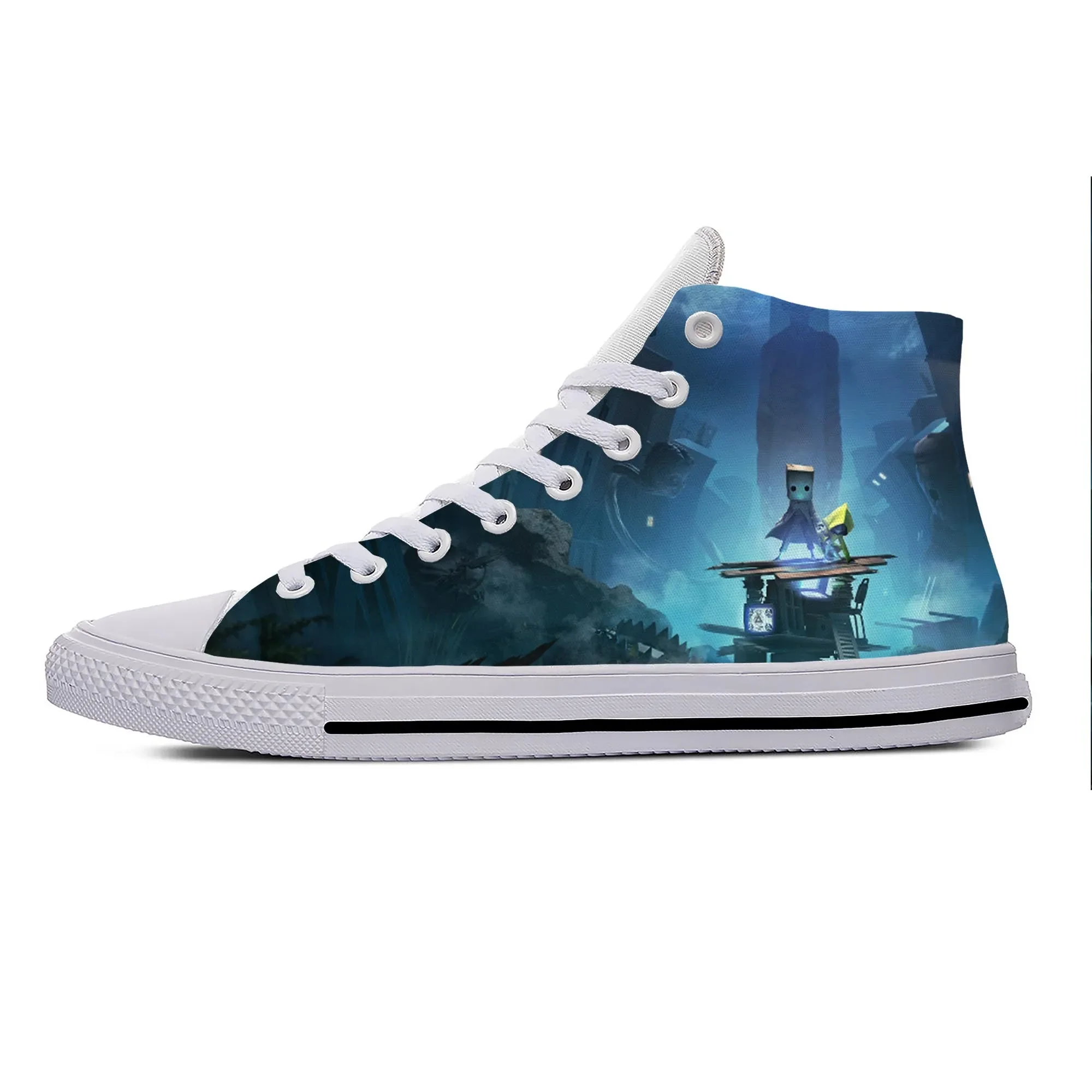 Anime Cartoon Game Little Nightmares Cool Fashion Casual Cloth Shoes High Top Lightweight Breathable 3D Print Men Women Sneakers