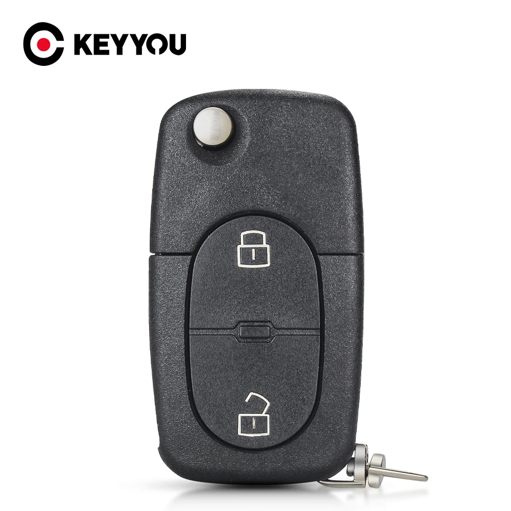 Keyyou 10X Per Audi A2 A3 A4 A6 Vecchi Modelli Cr1620/Cr1616 Custodia A Chiave Pieghevole Pieghevole A 2 Pulsanti