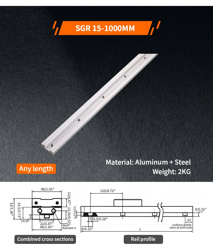 2PCS Integrierte Dual-Achsen Linearführung SGR20N SGR20 1200-2500mm + 4PCS Roller Sliding SGB20N/20 mit 3/4/5 Rad Schloss Aluminium – Detail 36