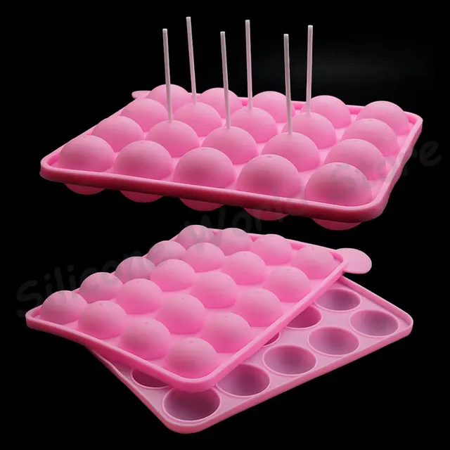 Stampo Silicone Per Cake Pop 20 Pezzi - Con Bastoncini Per Lecca Lecca, Cioccolatini E Dolci | Food Safe - Foto 5