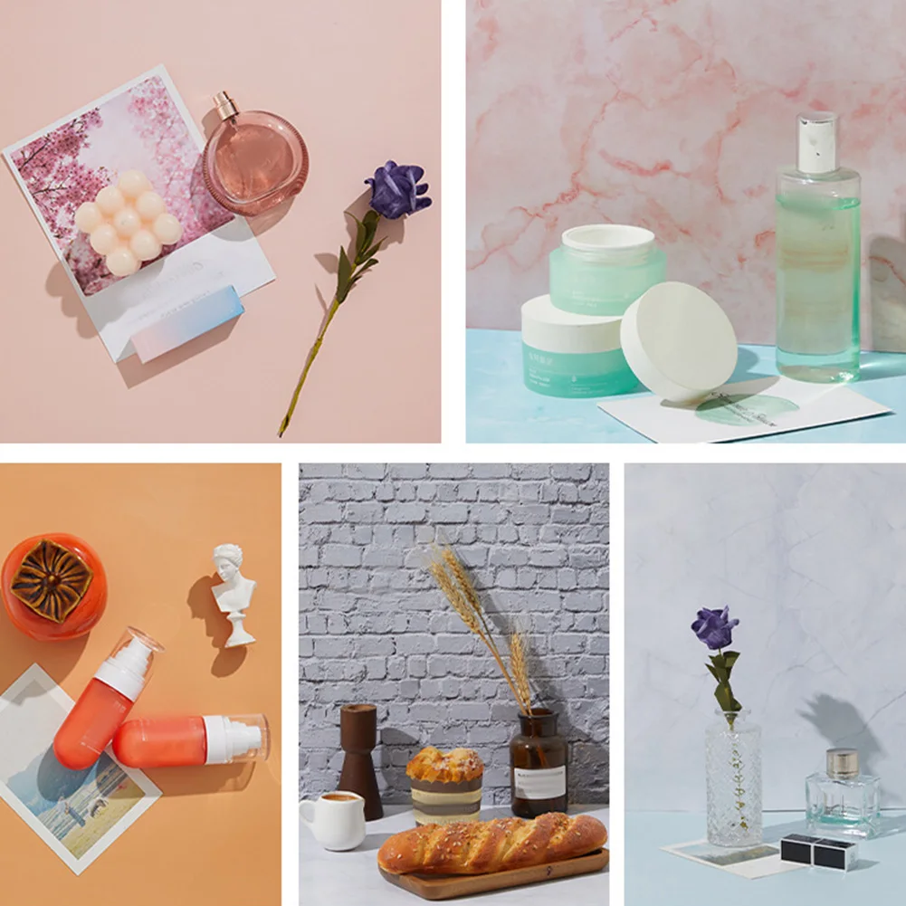 7Pcs 14Patterns Small Product Photography Backdrops Kit Table Top Food Background Kit for Food Jewelry Photo Shootings
