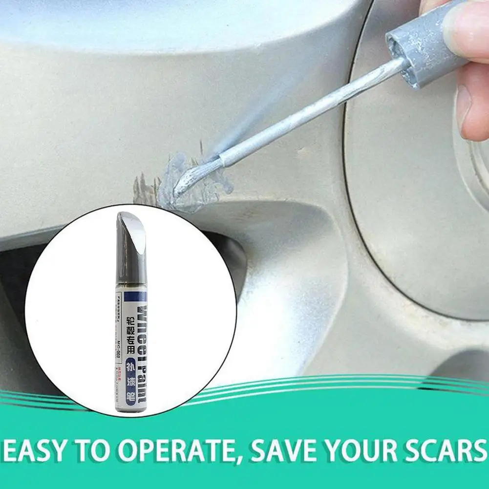 Aluminum Alloy Wheel Hub Renovation Paint Brush Wheel Silver Spray Scratch Hub Repair Automobile Paint Pen P5s6