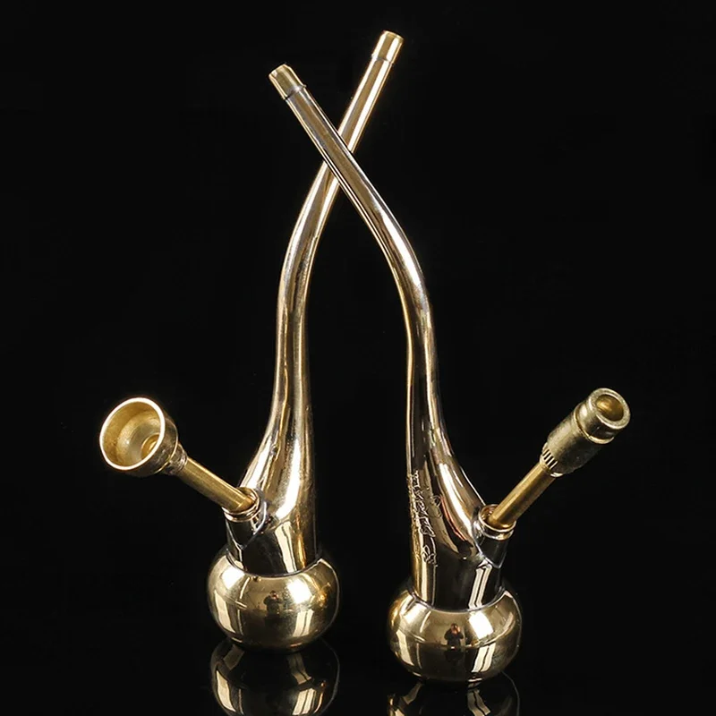 Held 2-purpose Mini Hookah Brass Portable Tobacco Shisha Water Pipes for Smoking Cigarette Accessories 1Pcs hookah accessories hookah pipes hookah set smoking pipe kit
