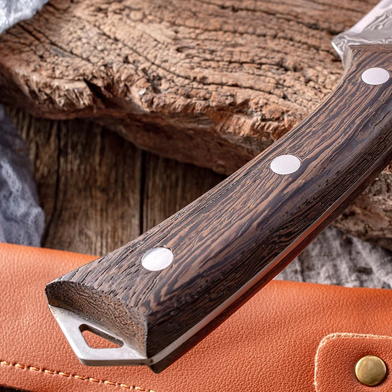 Damascus Steel VG10 Bone Cutting Knife 67 Layers High Carbon Steel Forged Cutting Knife Meat Fish