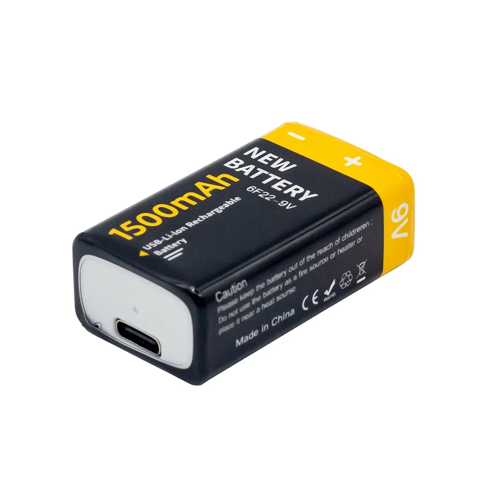 USB Battery 9V 1500mAh Li-ion USB Lithium For Toys Remote Control rechargeable lithium batteries