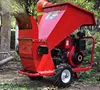 Wood Chipper Shredder Portable Hydraulic Wood Log Branch Chipper Industrial Barrel Shredder Electrically started diesel eng 5