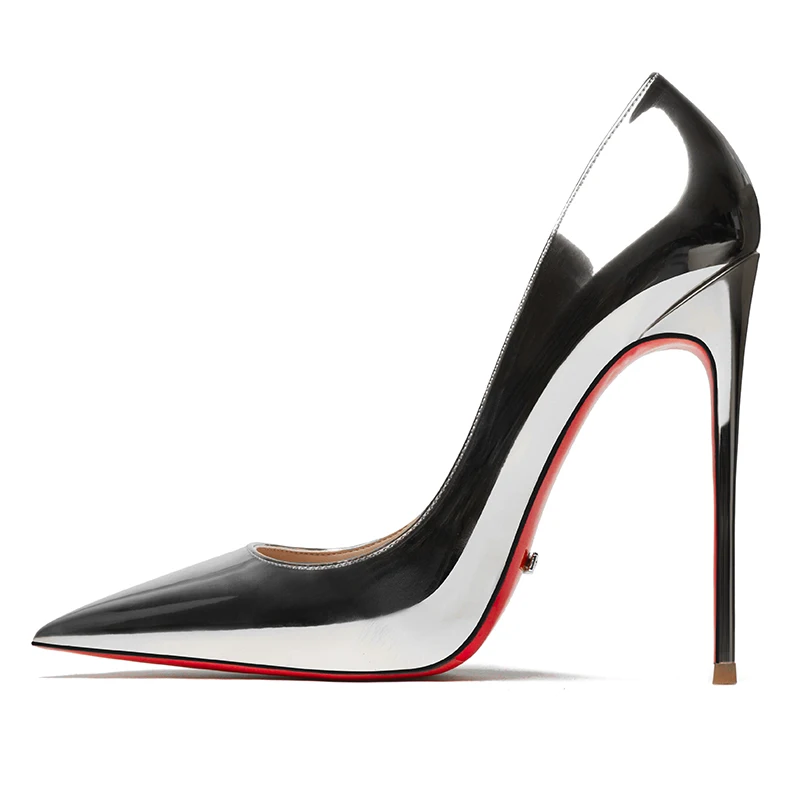 shoes woman 2024 trend Luxury Genuine Leather High Heels Shoes Pointed Toes Sexy Classics Pumps 12cm women's Shoes Size 33-45 6