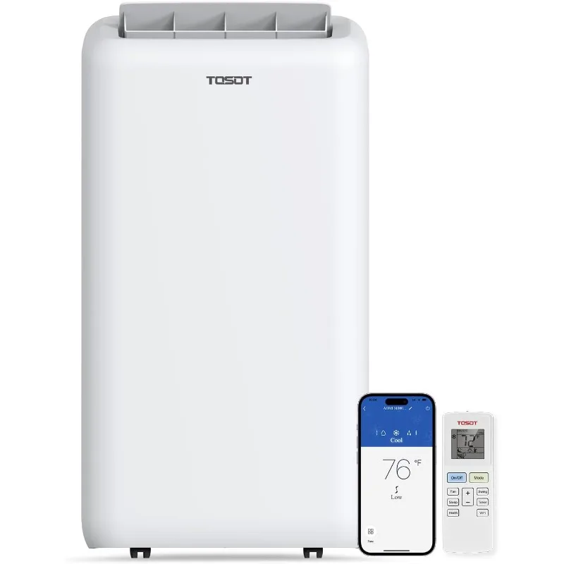 

TOSOT 14,000BTU (10,000 BTU SACC) Smart WiFi Portable Air Conditioner with Heater,Timer for Large Room Up to 600 sq ft, Series