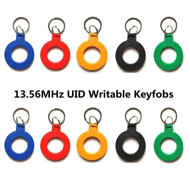 10pcs 13.56 Mhz Block 0 Sector Rewritable RFID M1 S50 1K UID Changeable Card Tag Keychain Keyfob ISO14443A
