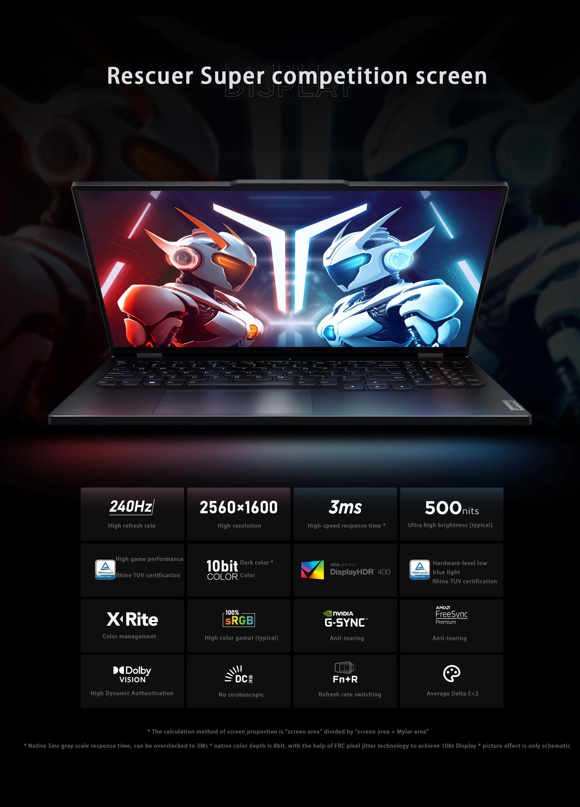 Lenovo Legion R9000P 2023 R77745HX 16GB 1TB SSD RTX4060 ESports