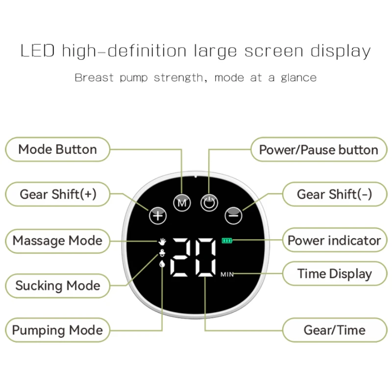 Bilateral Hands-free Wearable Breast Pump Electric Fully Automatic Integrated Breast Pump Portable Breast Pump  Breast Feeding 3