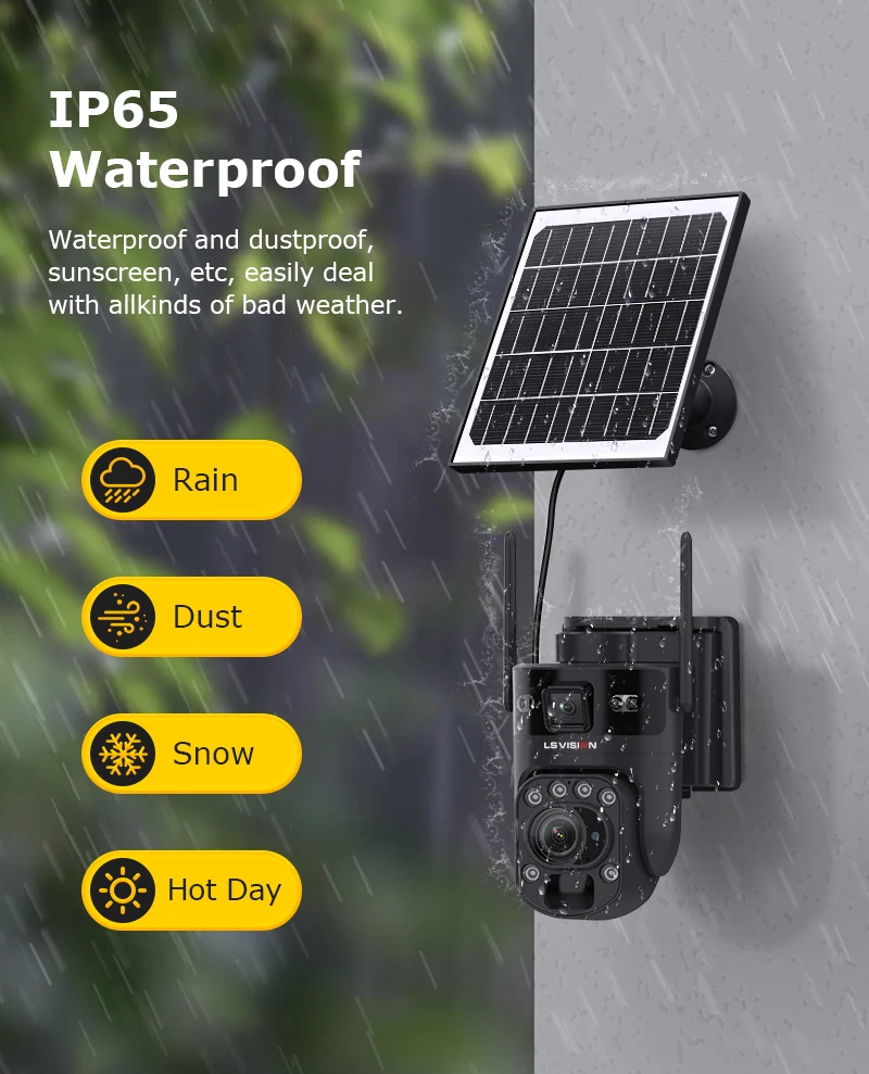6K 12MP 4G SIM Solar Security Camera 60X ZOOM Dual Lens 360° View Outdoor WiFi I