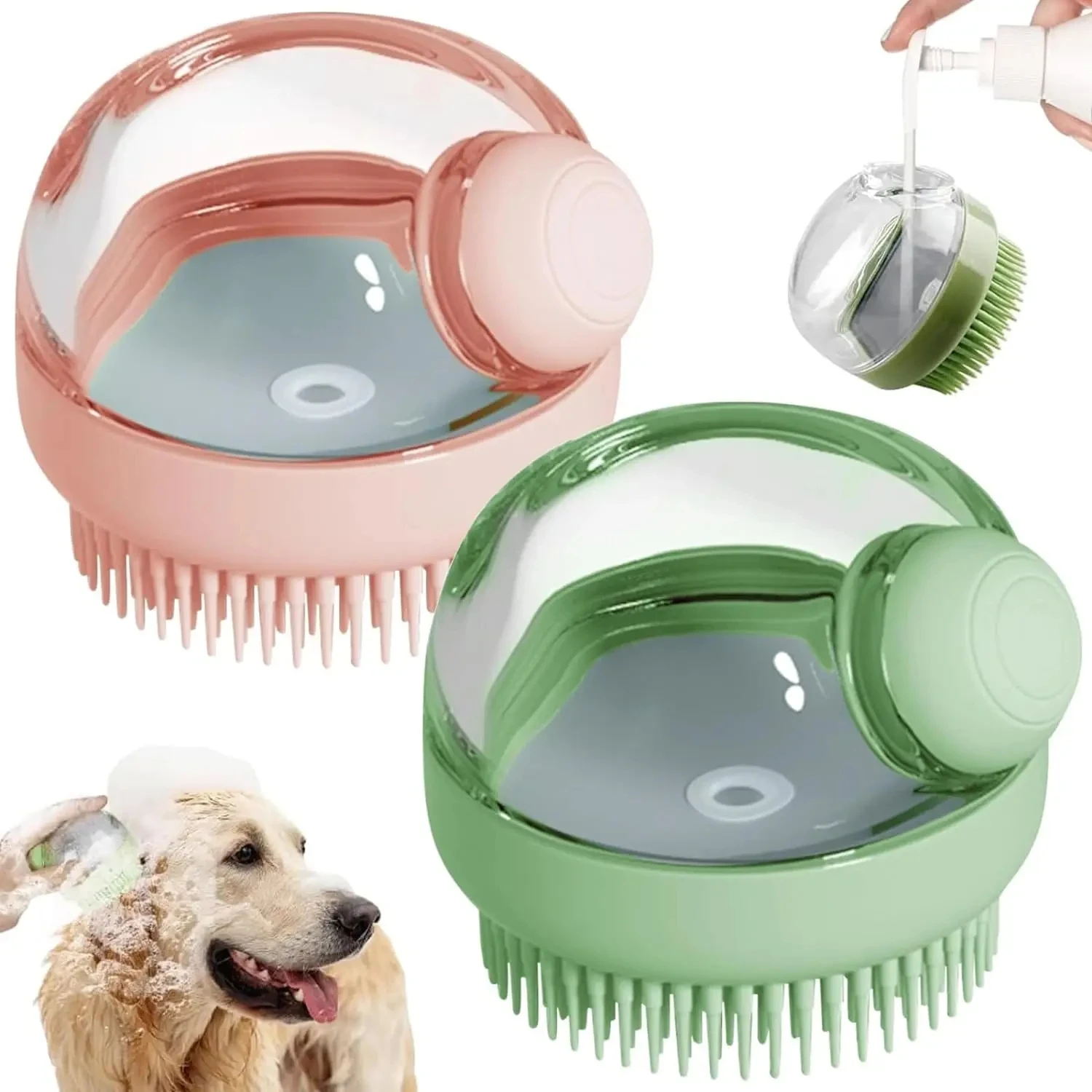 Dog Grooming Brush with bonus 2 oz Organic Shampoo