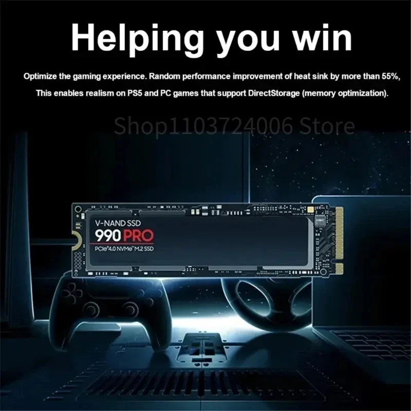 최신 990 PRO 하드 디스크, 내장 솔리드 스테이트 드라이브, M.2 2280 NVMe PCIe Gen 4.0x4, PS5 데스크탑 노트북 PC용, 1TB, 2TB, 4TB, 8TB SSD