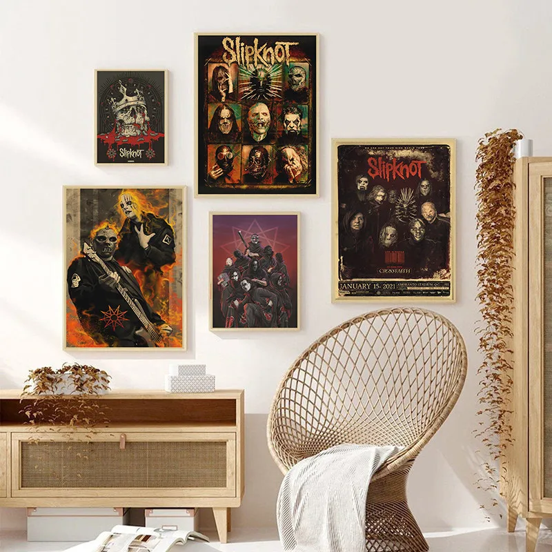 Heavy Metal Pop Music Band Posters Retro Kraft Paper Rock Singer Poster