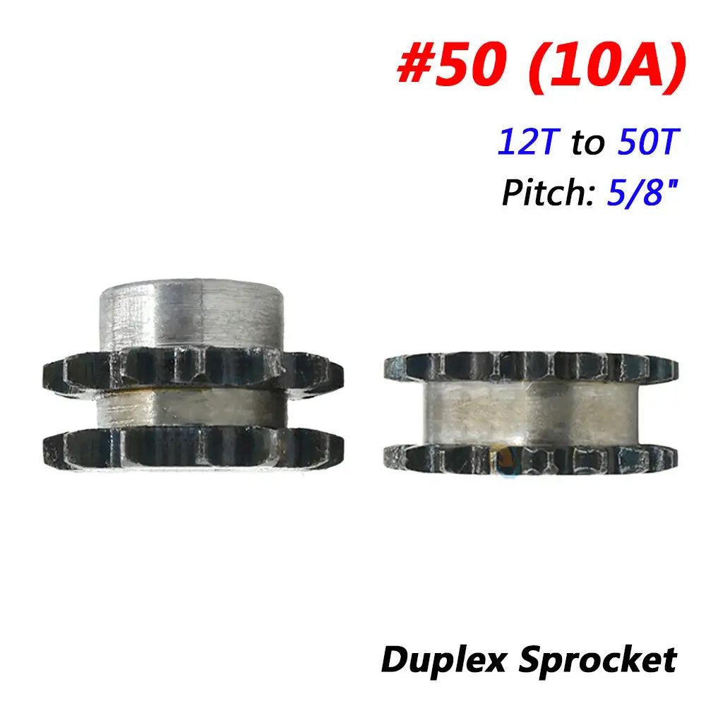

Pitch 5/8" 15.875mm Chain Sprocket 11Teeth - 28Teeth for #50 (10A) Duplex Roller Chains Hair Pore With Steps Teeth OD 68 - 258mm