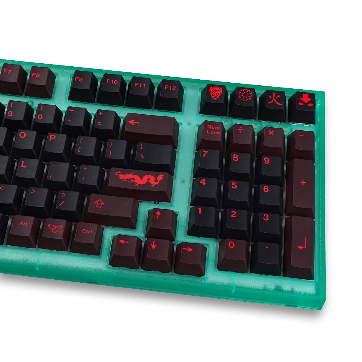 

129 Keys PBT Keycap GMK Red Dragon Keycaps Pbt DYE-SUB Cherry Profile For MX Switch Mechanical Gaming Keyboard