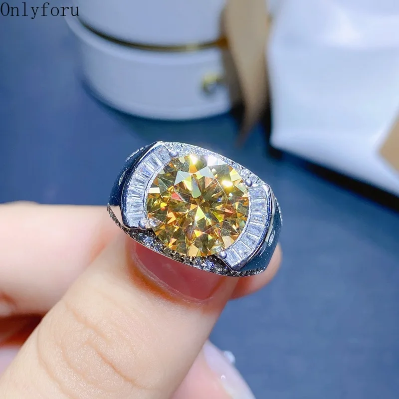 Yellow Sapphire Engagement Ring Emerald Cut Three Stone