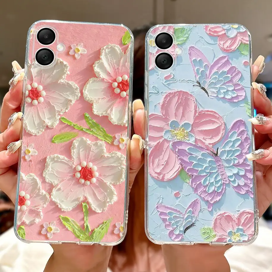 Floral Love Heart Soft Silicone Phone Case - Elegant TPU Cover