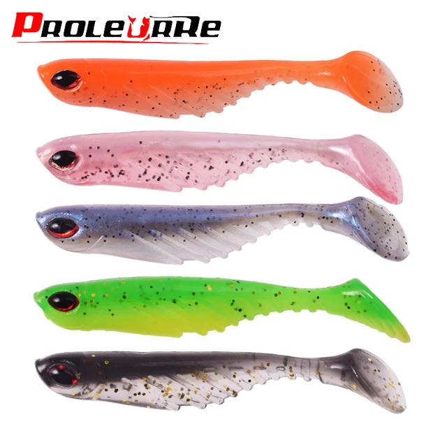 Wild Caught Trout5-pack 3d Eye T-tail Silicone Soft Lures For