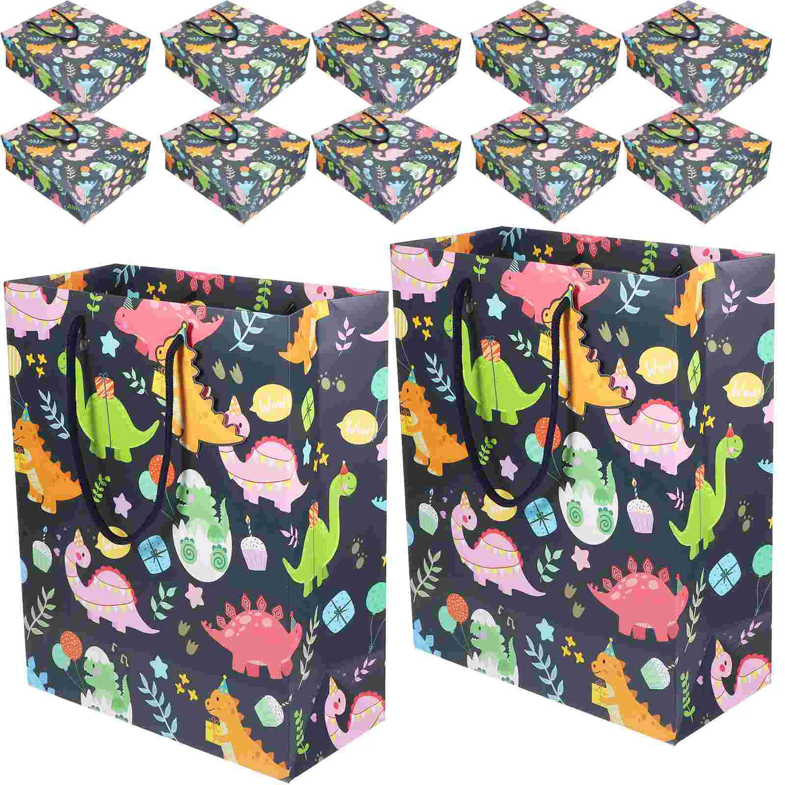 

12 Pcs Gift Bag Boy Birthday Cartoon Packaging Bags Present Packing Decorative Wrapping Paper Cute