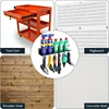 Pneumatic Tool Holder and Aerosol Rack Combo, Wall Mounted Metal Spray Can Bottle Holder Air Tool Organizer Rack for Garages 6