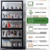 Display Cabinet, 5-Tier Storage Shelves with Acrylic Glass Door, Collectibles Toy Organizers Rack & Display Shelf,Kids Bookshelf 4