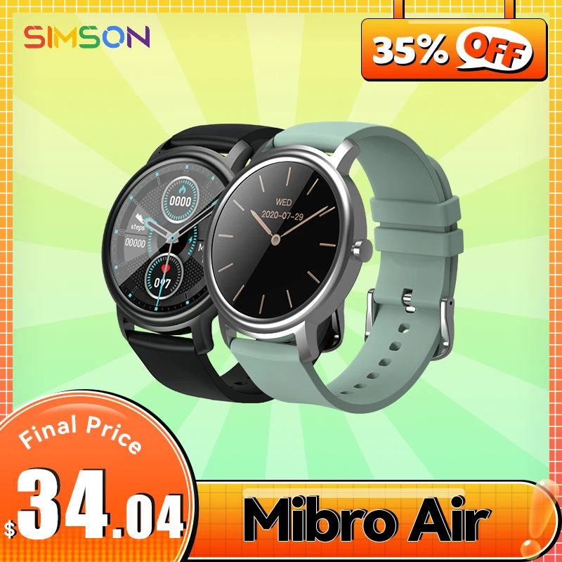 Mibro Air Smart Watch Men Women Ip68 Waterproof Bluetooth 5 Sleep Monitor  Fitness Heart Rate Tracker Smartwatch Android Ios - Smart Watches -  AliExpress