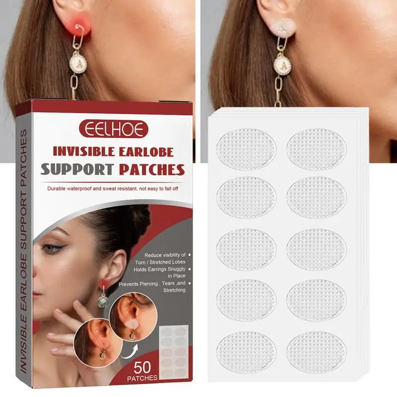 Earring Support Patches Invisible Ear Lift Stickers 50PCS Lobe Tape Relieve Strain From Heavy