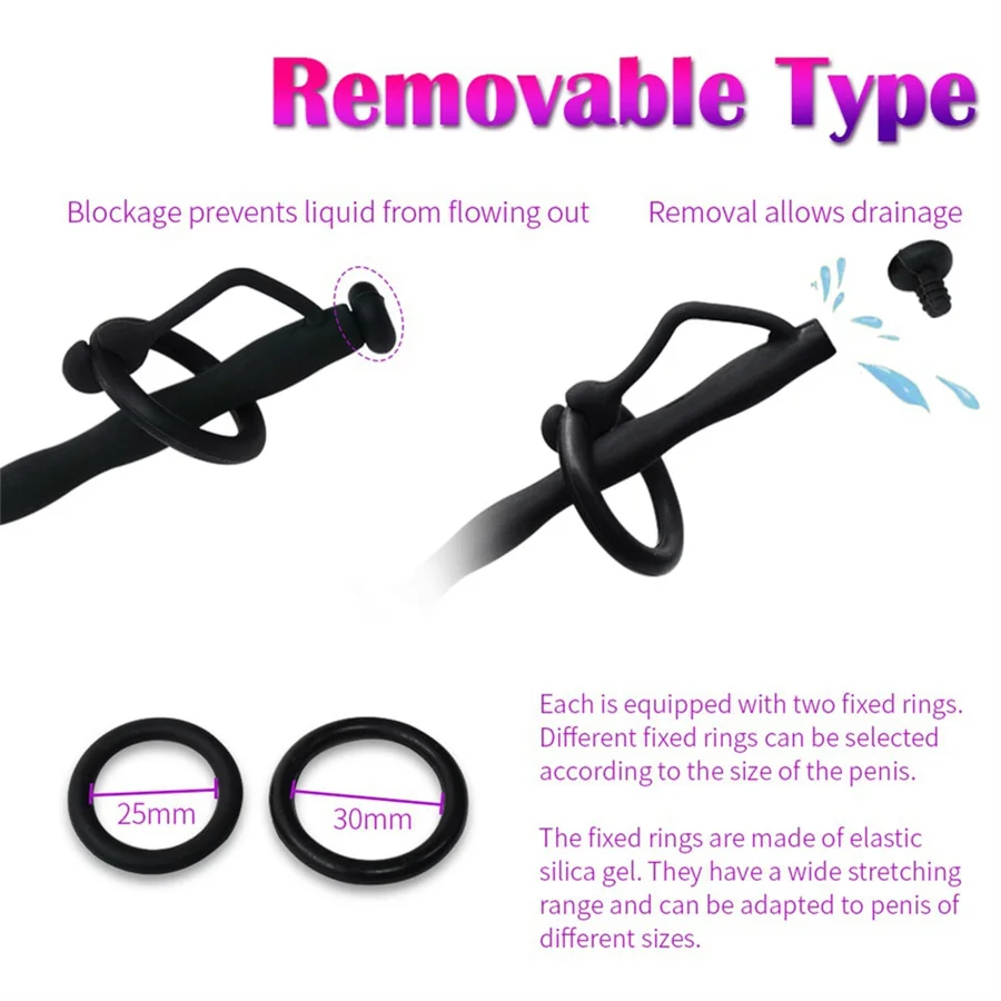 Silicone Hollow Urethral Catheter Dilator Horse Eye Irritation Penis Plug Insertion Urethral Cathe Sounding Sex Toys for Men urethral dilator silicone urethral dilator