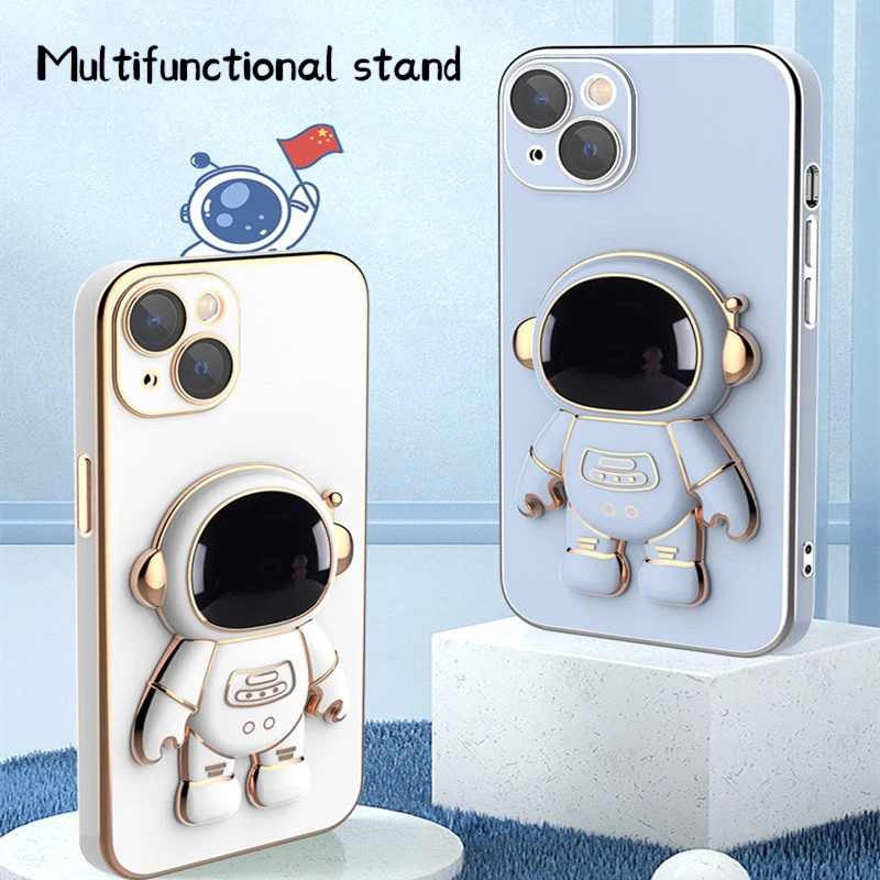 

3D Spaceman For Iphone case Multi-Function Bracket phone case for iPhone 13 12 11 pro X XS XR 7 8 Plus Max Lens protection shell