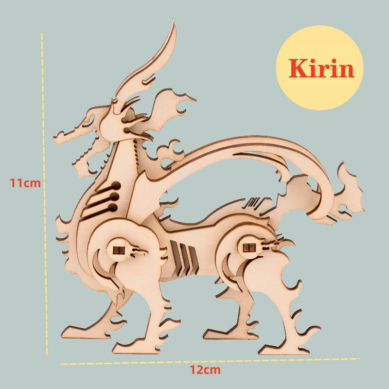 3D Wooden Small Toy Assembly Kit Lovely Animal Assembly Puzzle Mini Model Children Toy Handicraft Accessories Developmental Toys