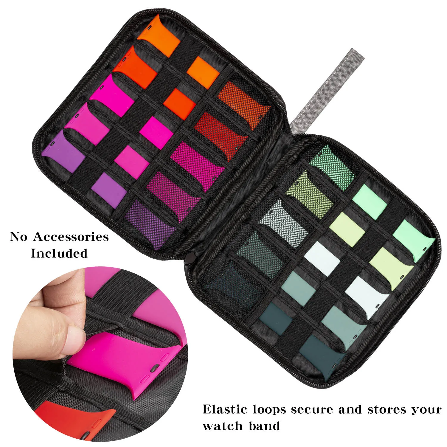 Portable Watch Organizer Case Travel Multifunction for Apple Watch Strap Band Box Nylon Storage Bag Watchband Holder Bags Pouch
