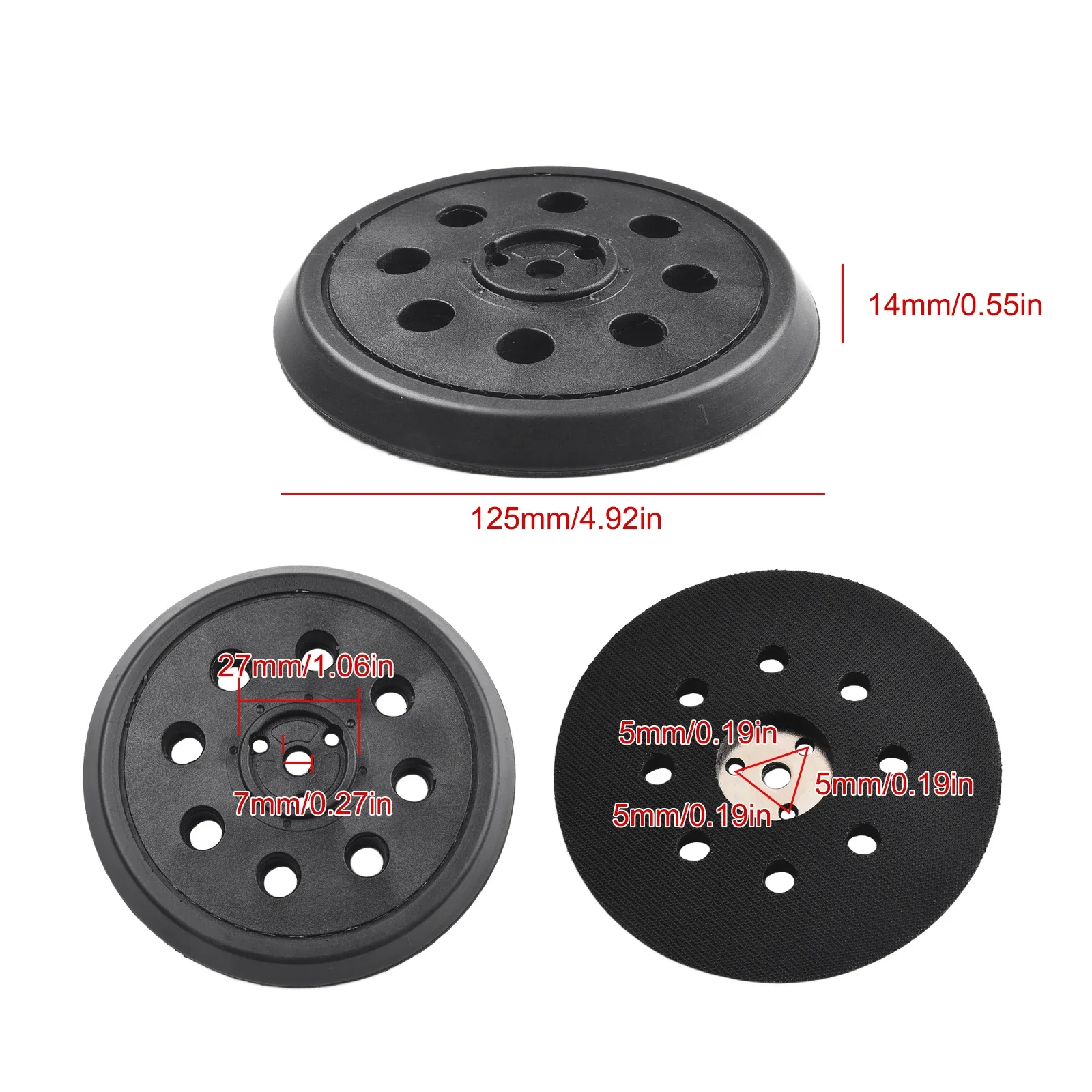 

5-дюймовая Подложка для Bosch RS032 и RS031 моделей 1295DP 1295DH 1295DVS 3107DVS, турбо шлифовальная машина, абразивные инструменты