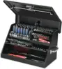 22.5-Inch Portable TRIANGLE Toolbox – Heavy-Duty Steel Construction – Metric and SAE Storage Chest 3