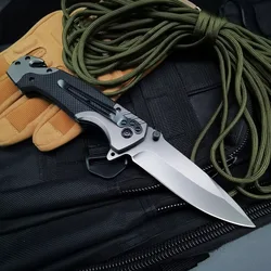 Couteau à fruits pliant de sécurité EDC pour l'extérieur, couteau à fruits de l'armée, outils de coupe de Camping, couteau d'auto défense Portable brise vitre 