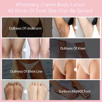 Crème blanchissante pour le corps, parties intimes, aisselles, genoux, cuisses, mélanine intérieure, Lotion éclaircissante, peau foncée, soins pour le corps blancs sains 6