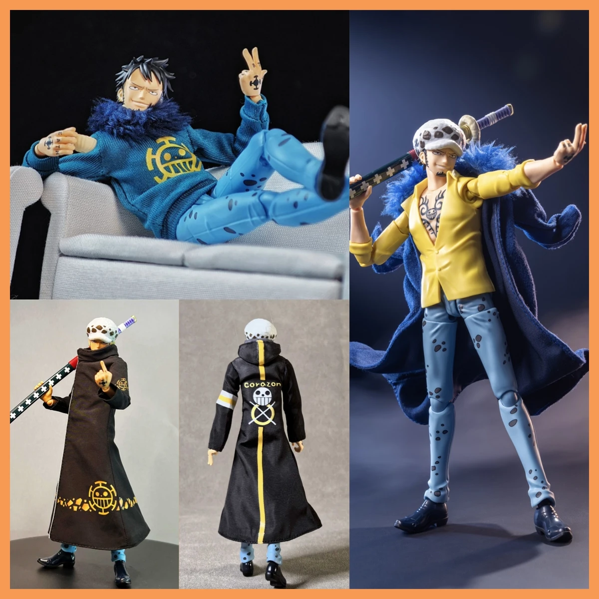 Handmade Anime-Inspired Trafalgar Law Miniature Robe Coat