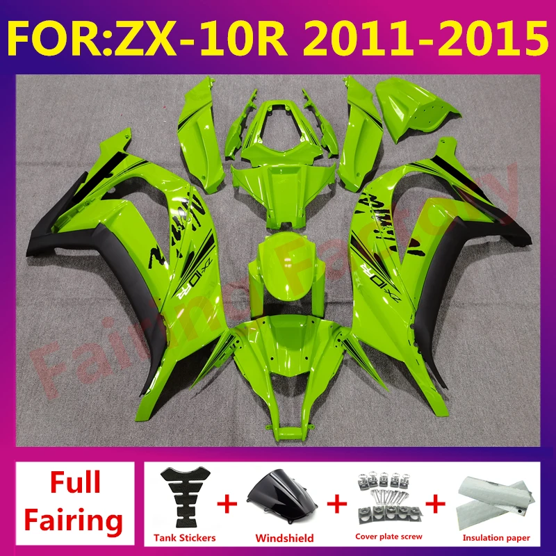 

New ABS Fairings Kit Fit for Kawasaki ZX-10R ZX10R ZX-10 2011 2012 2013 2014 2015 Bodywork full fairing kit ZXMT set green black