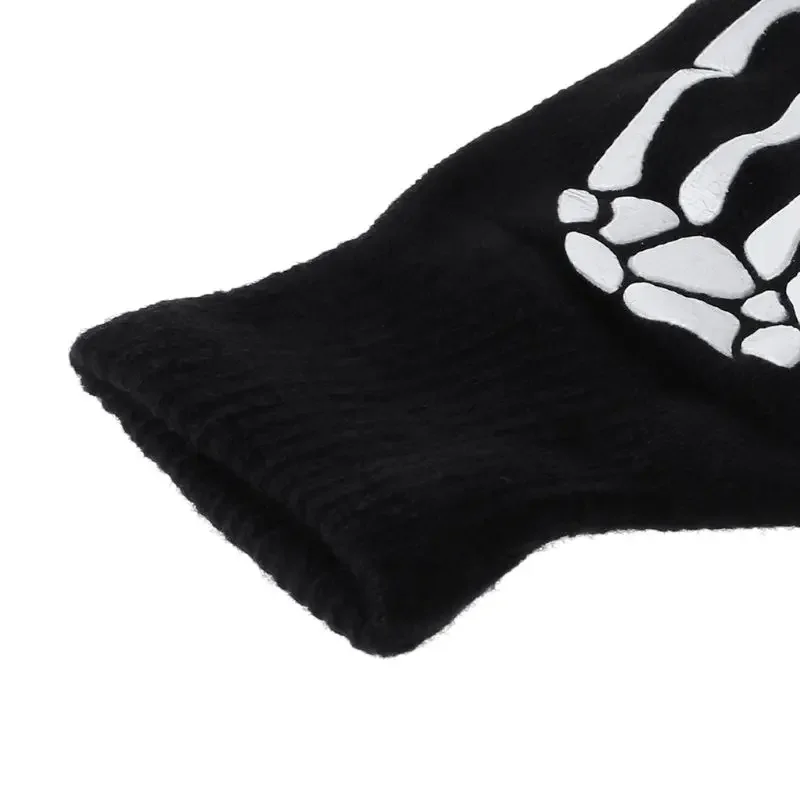 Cycling Gloves Warm Knitting Half Finger Gloves for Adult Cycling Non-slip