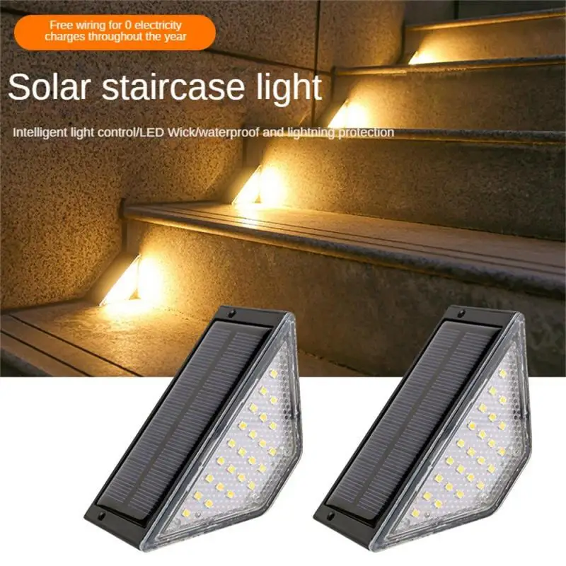 

LED Solar Step Warm Lamp Path Stair Outdoor Garden Lights Waterproof Balcony Light Decoration for Patio Stair Fence Light