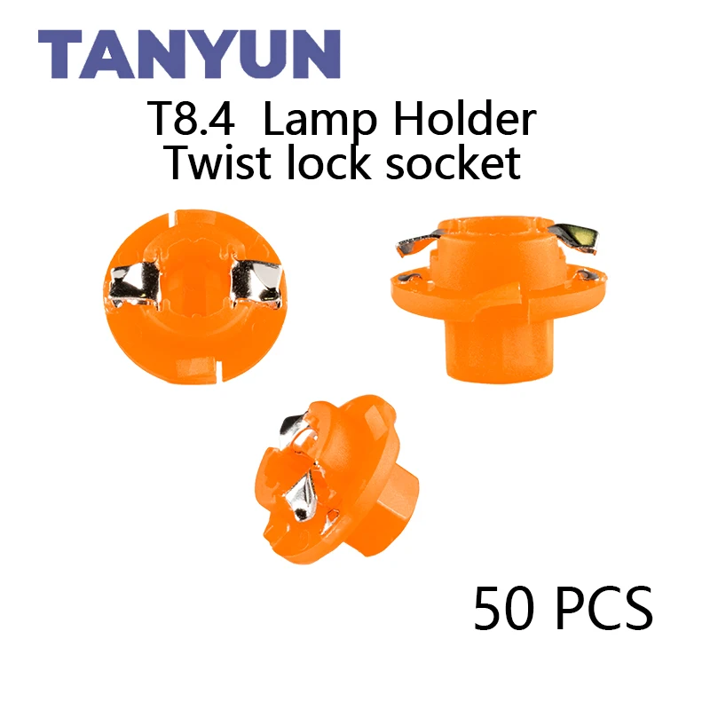 

Сигнальная лампа TANYUN T8.4D, вращающаяся розетка для приборной панели, кластерная гнездовая основа для лампы, цоколь PC74 T8.4D, оранжевая основа для автомобильных ламп