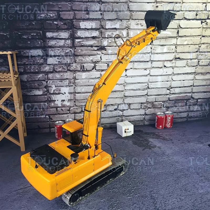 KIT LESU PC360 RC Hydraulic Excavator 1/14 Radio Control CNC Metal Digger Truck Painted Kits Model with Lights Brushless Motor 2