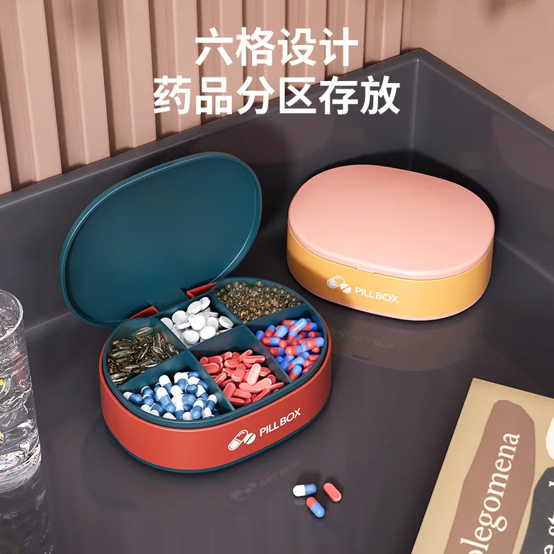 약상자 휴대용 서브 포장 소형 미니 약품 상자, 7 일 작은 상자 서브 포장 알약 상자 보관 용기