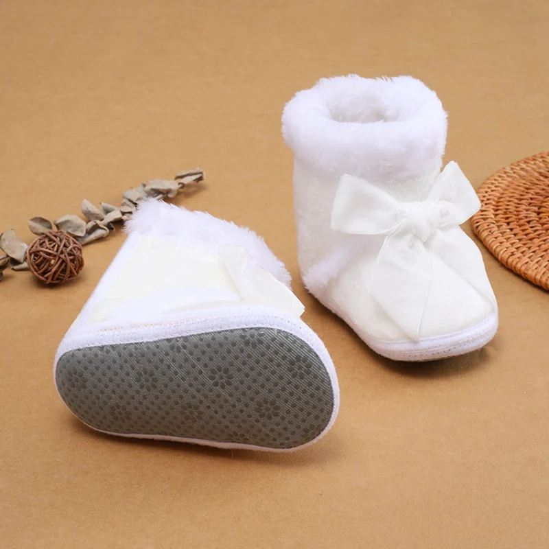 Winter Baby Shoes Infant Boys Girls Booties Bowknot Toddler Prewalkers Cotton Warm Soft Anti-slip Newborn Crib Walking Shoes baby shoes baby boots